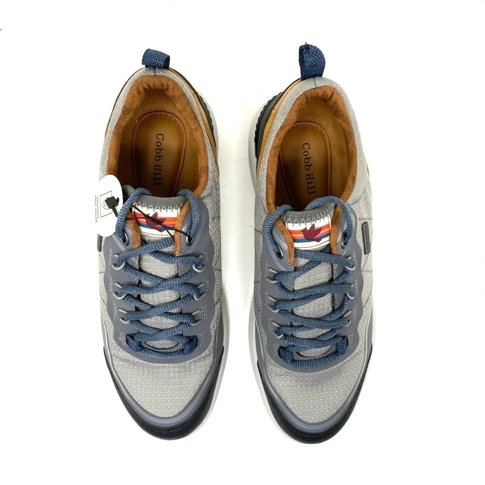 Women’s Cobb Hill Skylar M Lace Waterproof Sneakers – Grey XWIDE